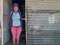 Ritchie, South Africa. 2014. Samantha Vos (17) left school in grade 9. "I got pregnant and now I just stay here in my shack. I wont go back to school and I can't find work, so I must live off my government child grant."