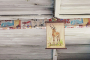 The lounge ceiling in a boarding house in Kwakwatsi township, Koppies. May 2011.