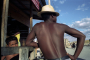 Madagascar, Ilakaka. 2000.
A man visits a brothel in shanty town.